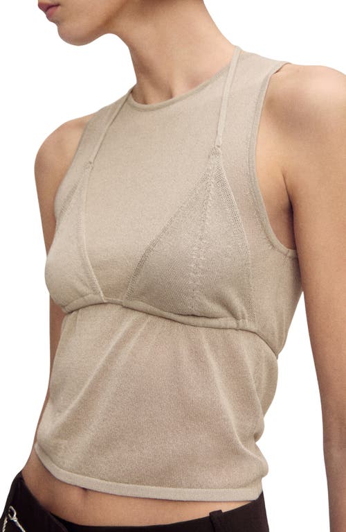 Mango Layered Tank Top In Neutral