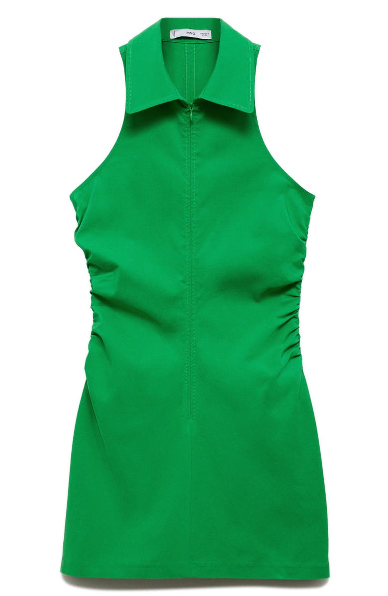 MANGO Sleeveless Zip Shirtdress, Alternate, color, 