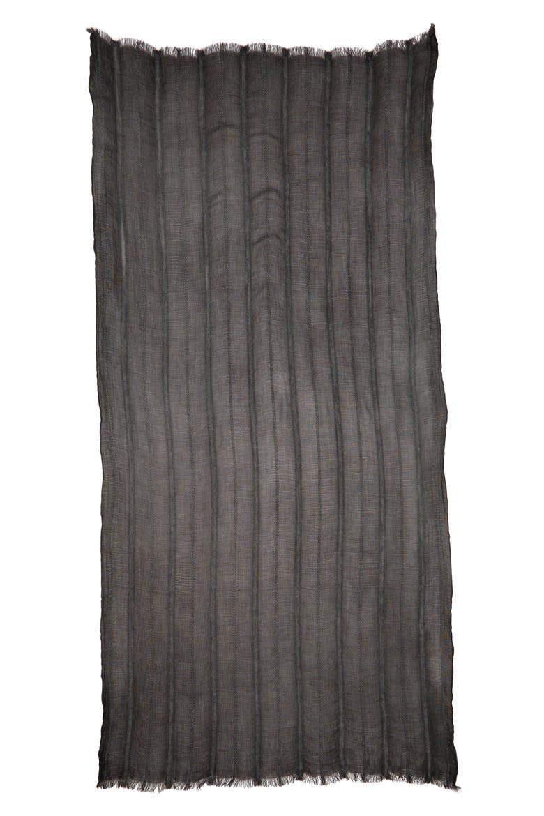 Solid Ribbed Wrap Scarf, Alternate, color, BLACK