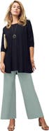 Jessica London Everyday Stretch Knit Wide Leg Pant
