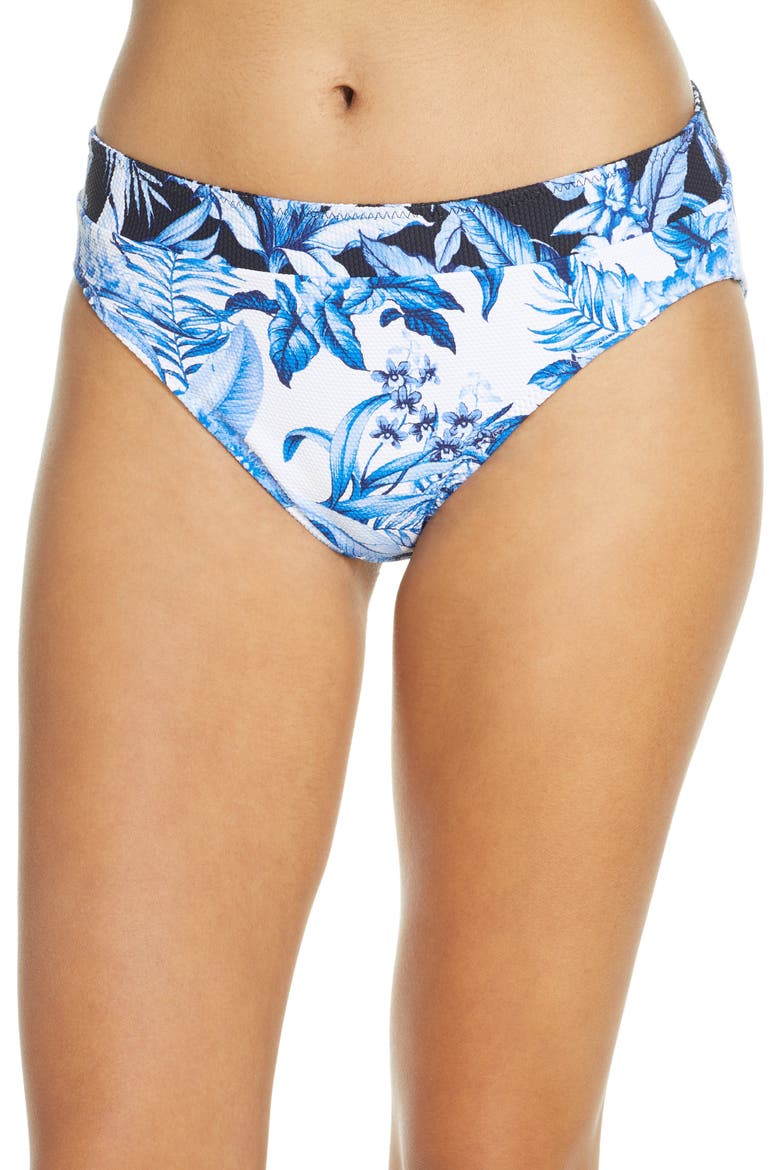 Indigo Garden Reversible Bikini Bottoms, Alternate, color, BLACK
