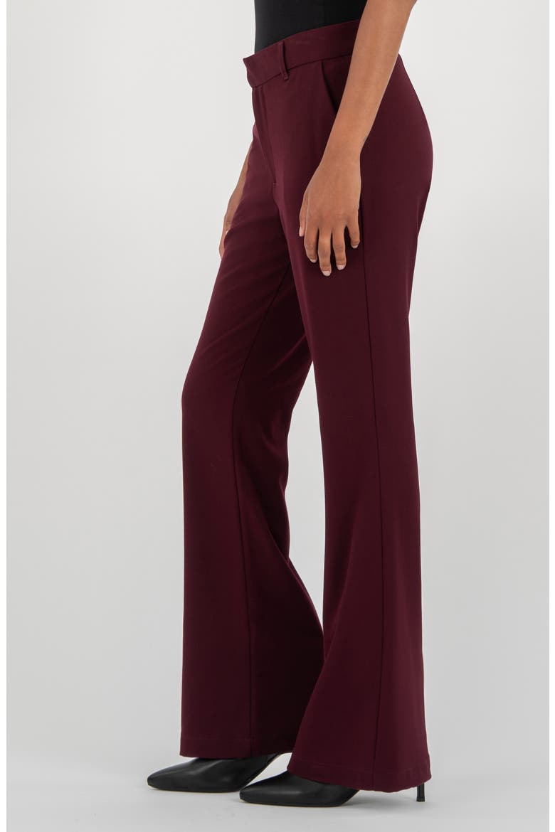 Stella High Waist Flare Pants, Alternate, color, BORDEAUX
