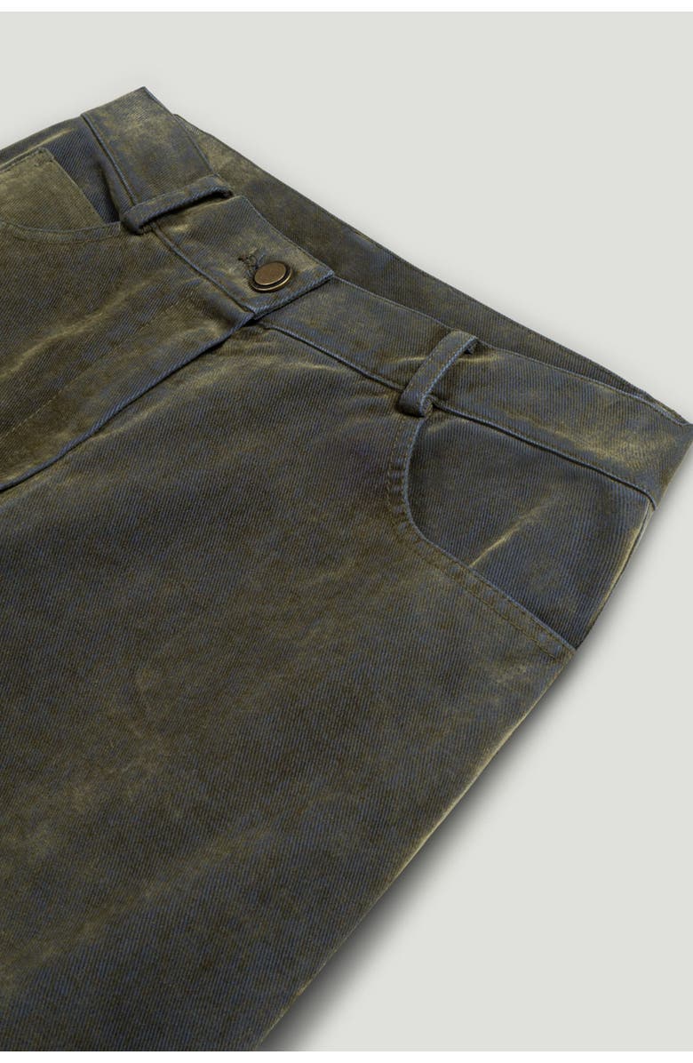 Nocturne Suede Panel Straight-Leg Pants, Alternate, color, Khaki