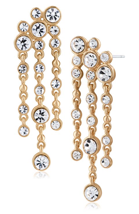 Cascading Crystal Drop Earrings