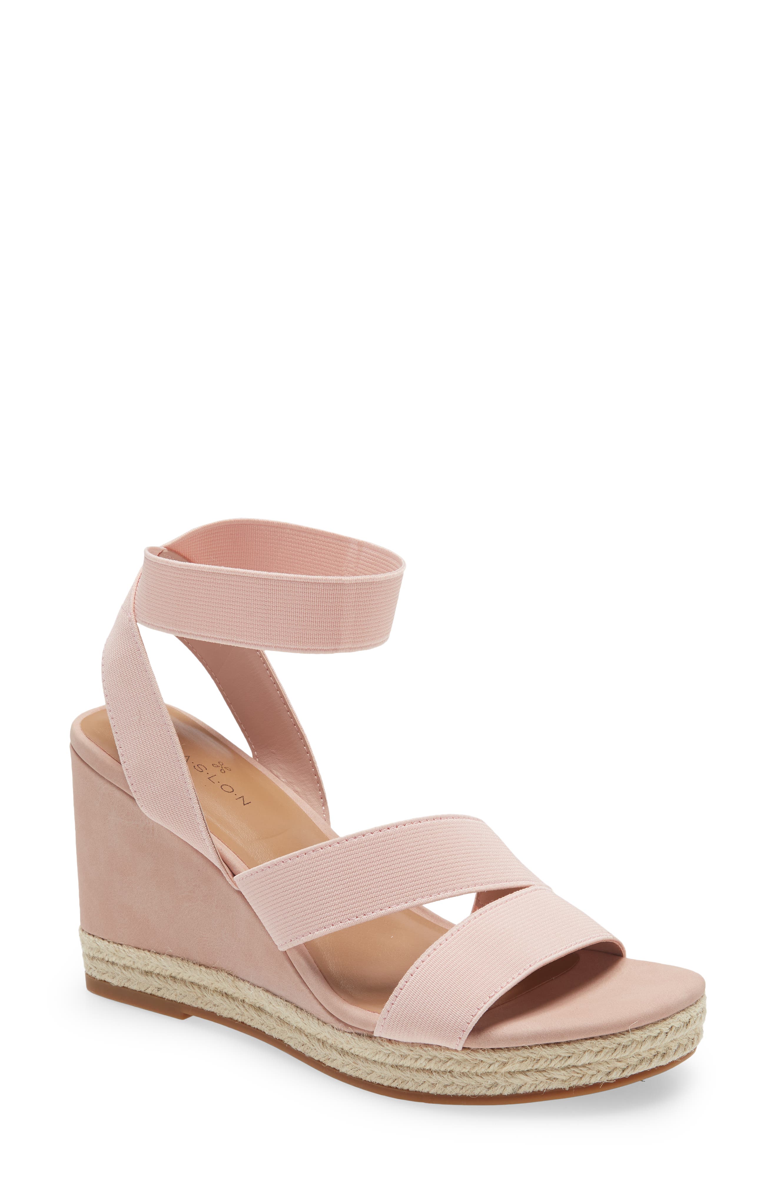 Libbie Wedge Sandal, Main, color, PINK SMOKE