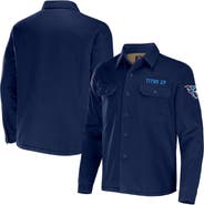 NFL X DARIUS RUCKER Men's NFL x Darius Rucker Collection by Fanatics Navy Tennessee Titans Canvas Button-Up Shirt Jacket