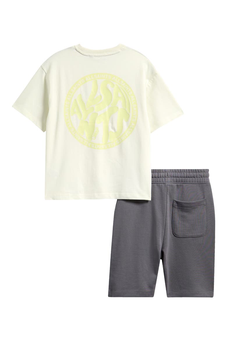 Kids' Distortion Graphic T-Shirt & Drawstring Shorts Set, Alternate, color, WHITE