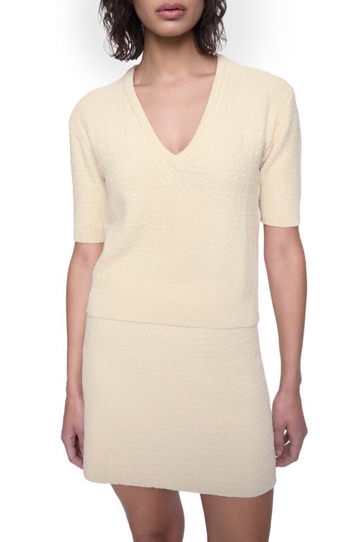 Rebecca Minkoff Audrey Short Sleeve Sweater In Chalk