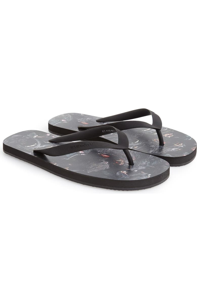 Givenchy Monkey Print Flip Flop, Main, color,