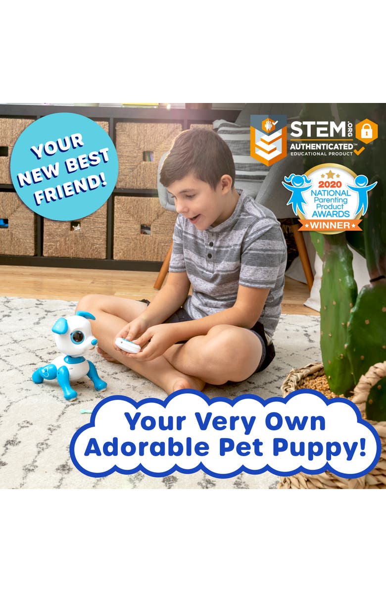 Power Your Fun Remote Control Robot Toy Puppy, Alternate, color, White, Blue