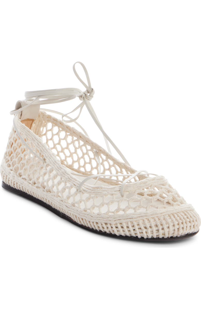 Isabel Marant Belna Lace-Up Ballet Flat, Main, color,