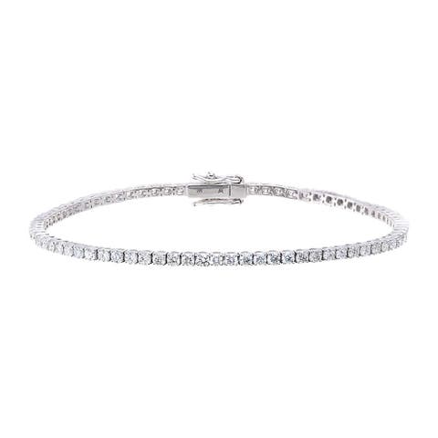 Lab Grown Diamond Four Prong Tennis Bracelet 14K