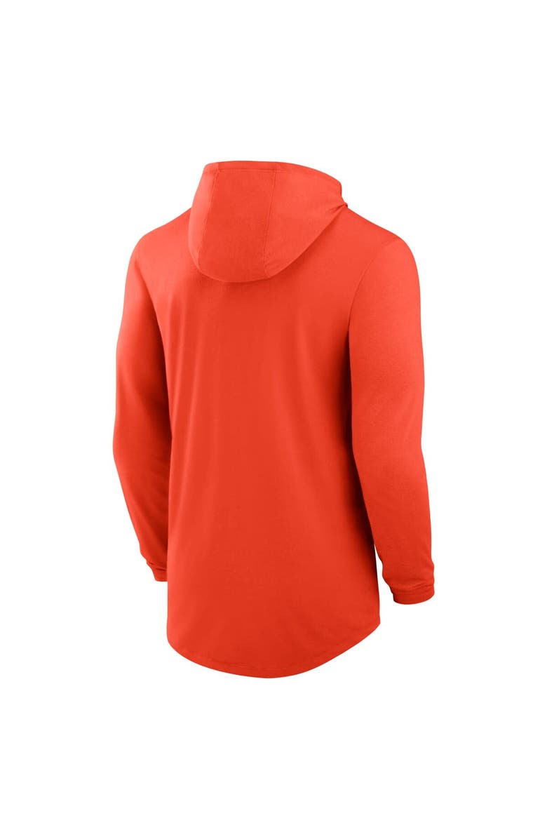 Nike Men's Nike Orange Auburn Tigers Classic Arch Tri-Blend Dri-FIT Long Sleeve Hoodie T-Shirt, Alternate, color, 