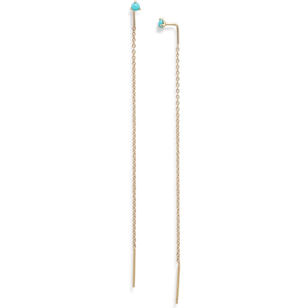 Zoë Chicco Turquoise Threader Earrings