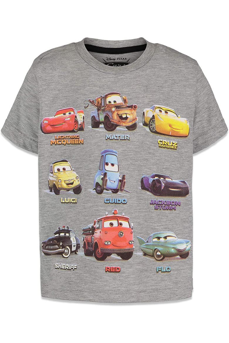 Cars 3-pack T-shirts, Alternate, color, Black Red Grey McQueen