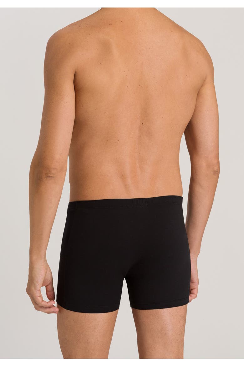 Cotton Sensation Long Leg Boxer Brief With Fly, Alternate, color, BLACK