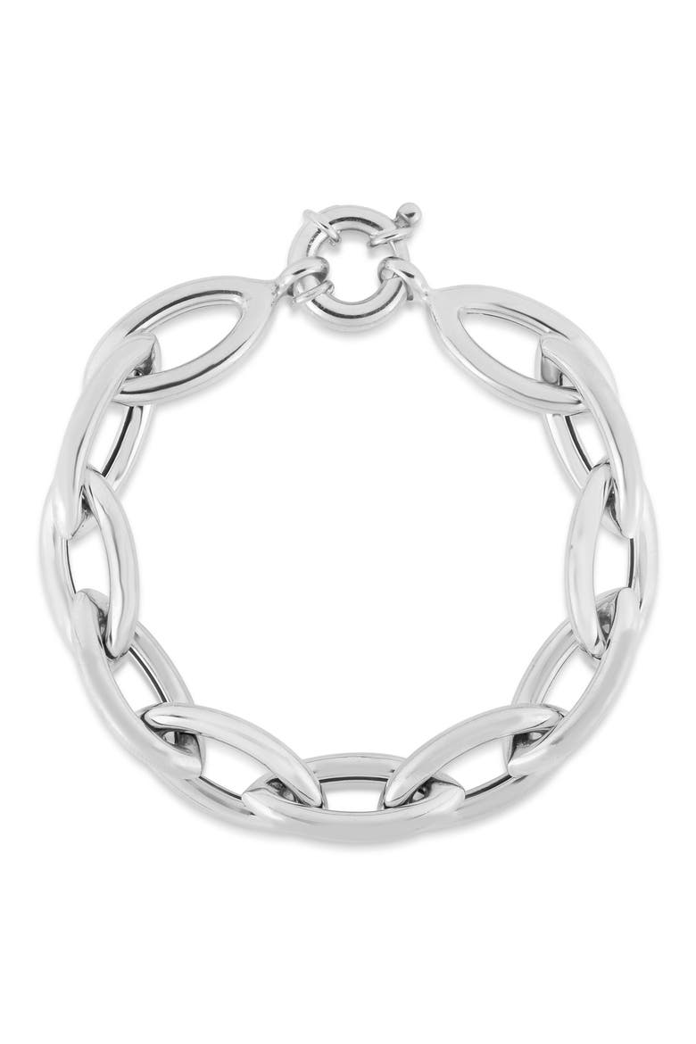 Marquise Link Bracelet, Main, color, SILVER