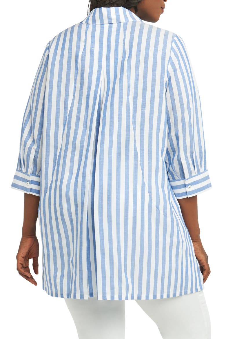 Skye Stripe Tunic Shirt, Alternate, color, LAPIS BLUE