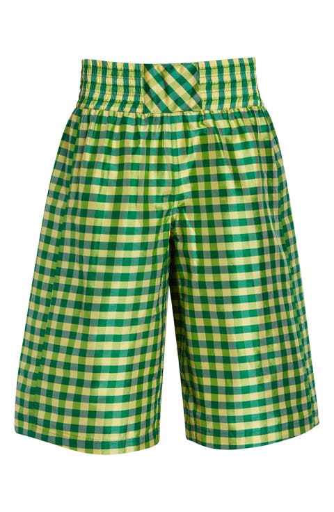 Silk Gingham Boxing Shorts