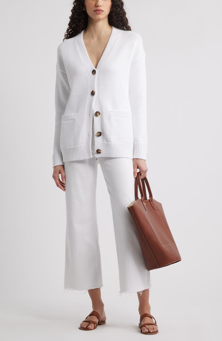 Nordstrom Chunky Cotton Blend Cardigan, Alternate, color, 