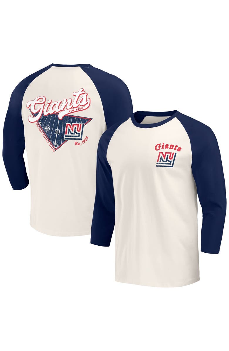 Darius Rucker Collection by Fanatics Men's Darius Rucker Collection by Fanatics Navy/White New York Giants Raglan 3/4 Sleeve T-Shirt, Main, color, 