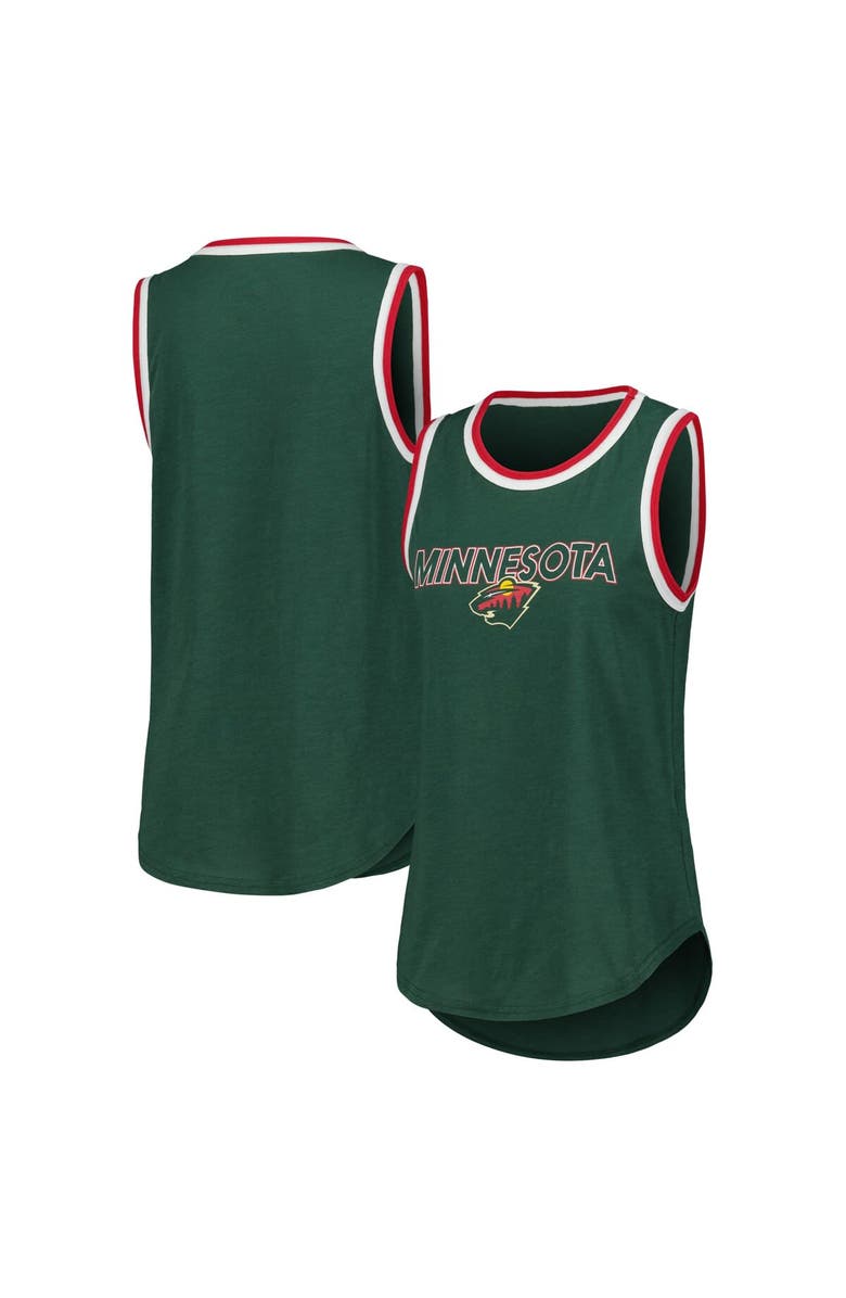 G-III 4HER BY CARL BANKS Women's G-III 4Her by Carl Banks Green Minnesota Wild Strategy Tank Top, Alternate, color, Green