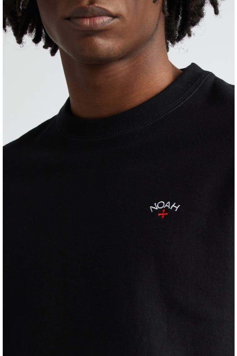 Classic French Terry Crewneck Sweatshirt, Alternate, color, BLACK