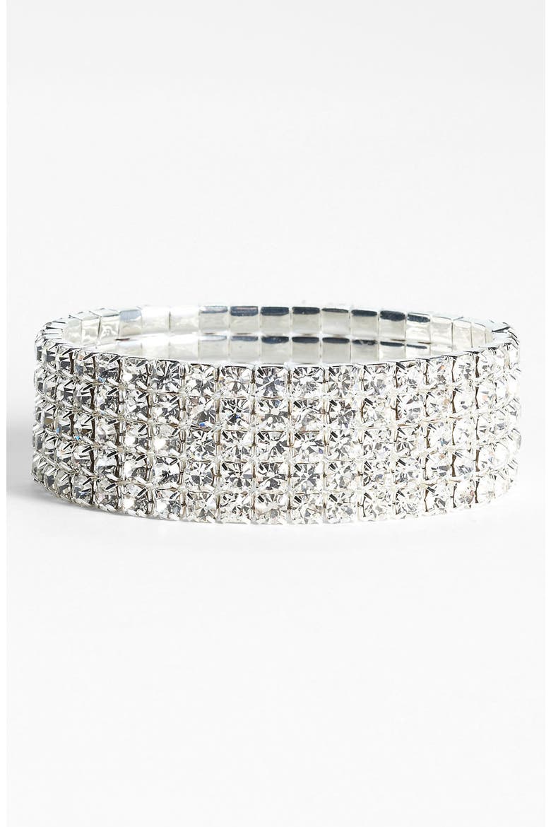 Stretch Bracelet, Main, color, SILVER/ CLEAR