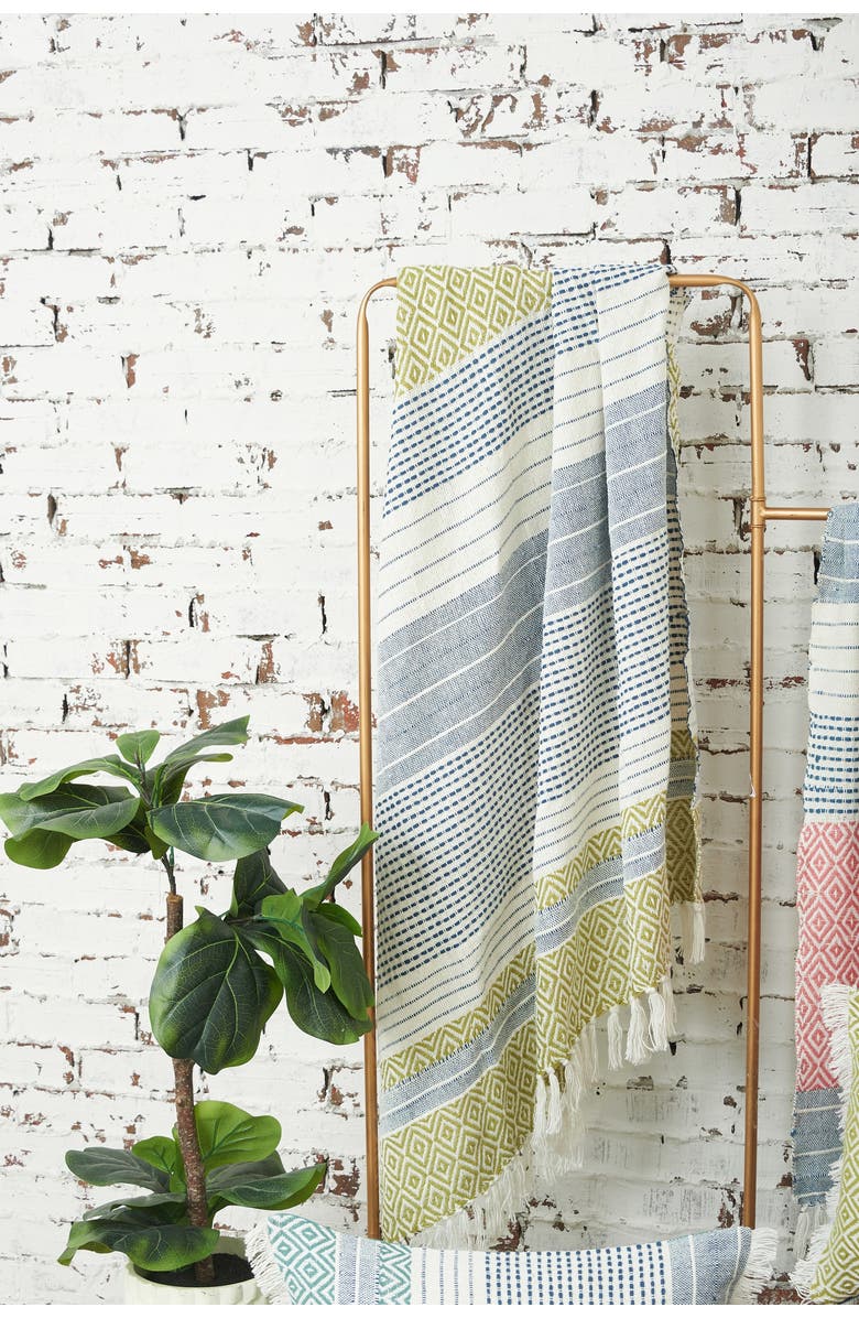 carol & frank Berkley Citron 50" x 60" Throw Blanket, Alternate, color, Green