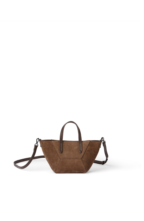 Suede mini BC Duo bag