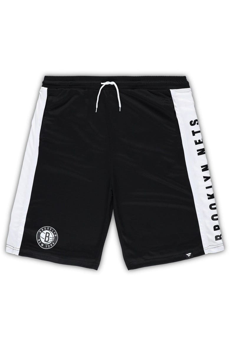 Men's Fanatics Branded Black Brooklyn Nets Big & Tall Referee Iconic Mesh Shorts, Main, color, Black