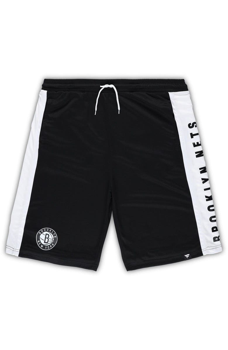 FANATICS Men's Fanatics Branded Black Brooklyn Nets Big & Tall Referee Iconic Mesh Shorts, Main, color, Black