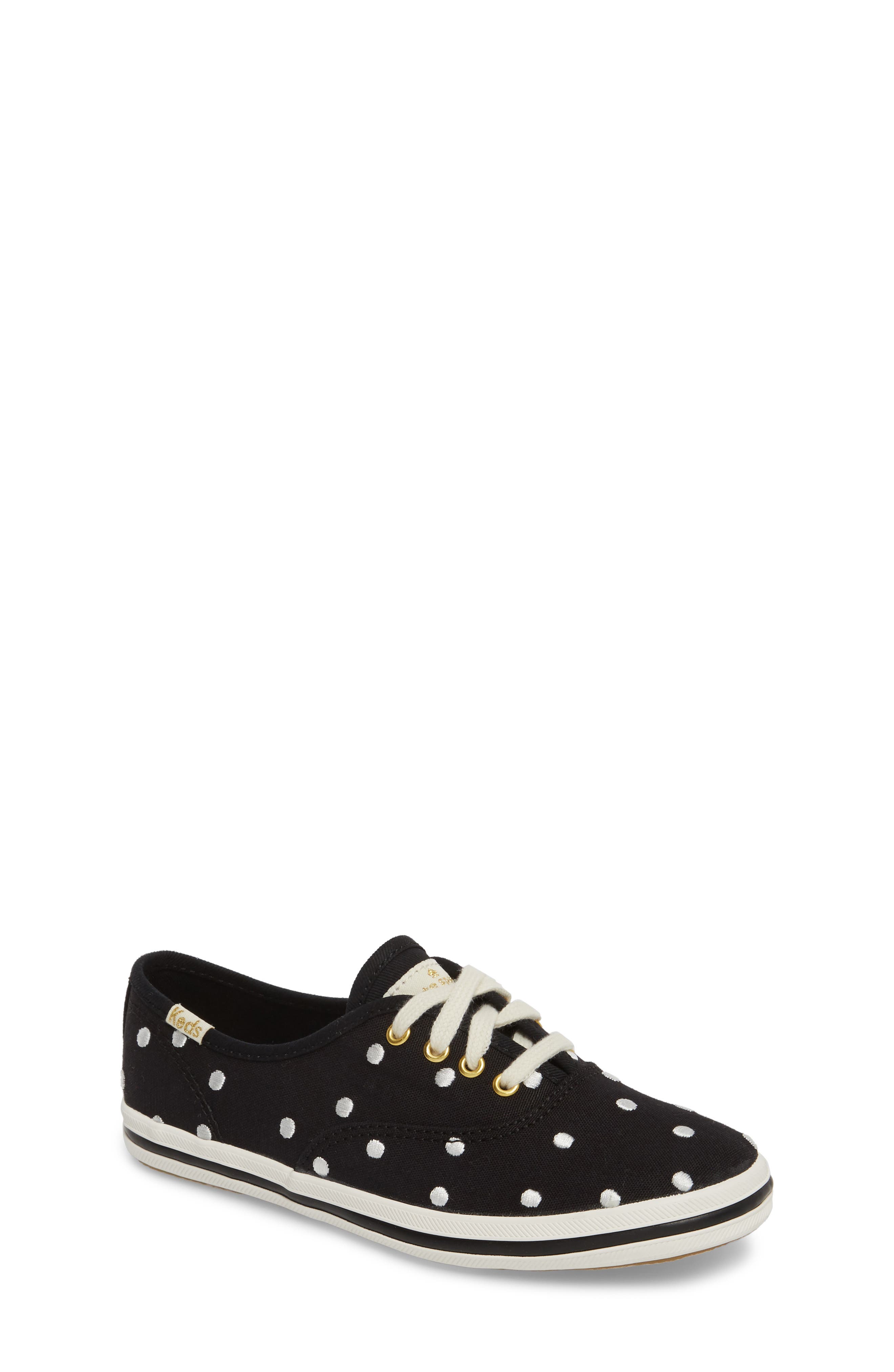 Keds<sup>®</sup> x kate spade new york champion genuine calf hair lace-up shoe, Main, color, 