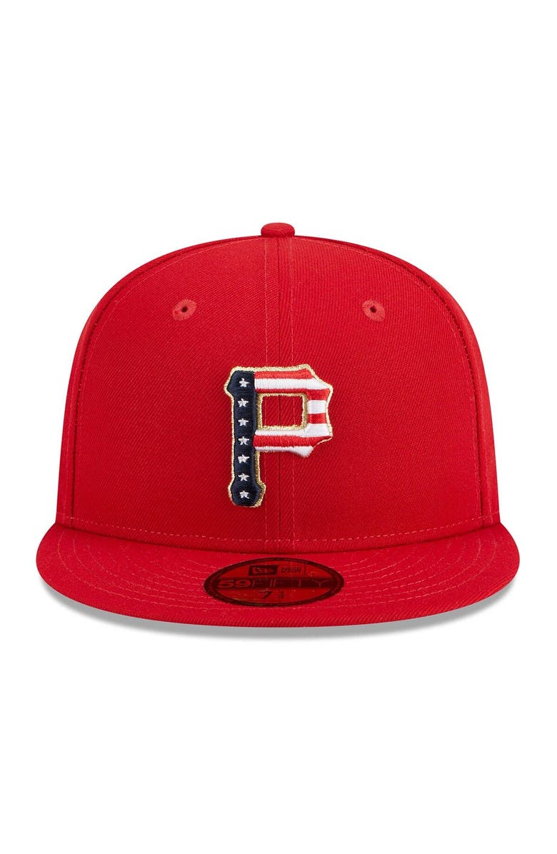 New Era Men's New Era Red Pittsburgh Pirates 2023 Fourth of July 59FIFTY Fitted Hat, Alternate, color, Red