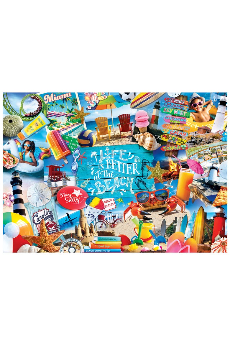 Greetings From the Beach 500pc Puzzle, Alternate, color, Multicolor