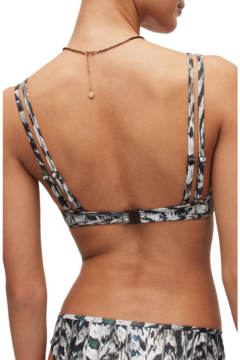 Heidi Ines Triangle Bikini Top, Alternate, color, WHITE MONO