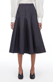 3.1 Phillip Lim Pleated Godet Midi Skirt