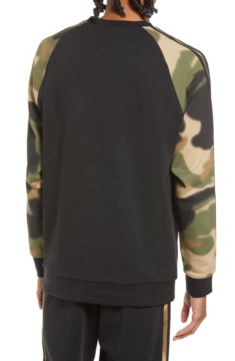 adidas Originals Men's Camo Stripes Crewneck Sweatshirt, Alternate, color,