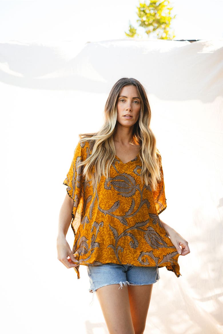 Mini Caftan Hayes, Alternate, color, Gold