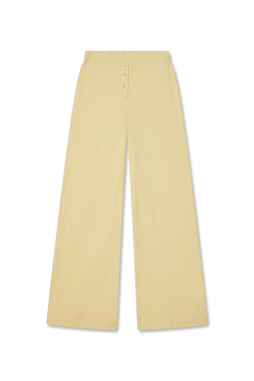 Vir Vita Pointelle Lounge Pant In Yellow