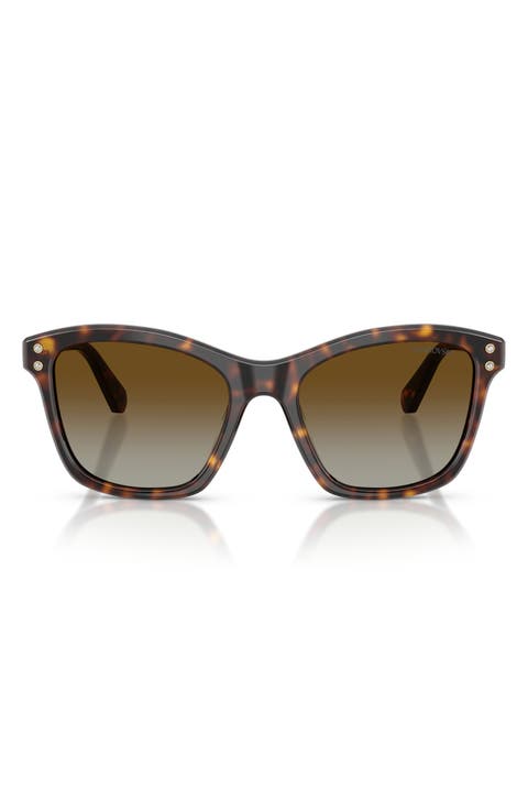 54mm Gradient Polarized Square Sunglasses