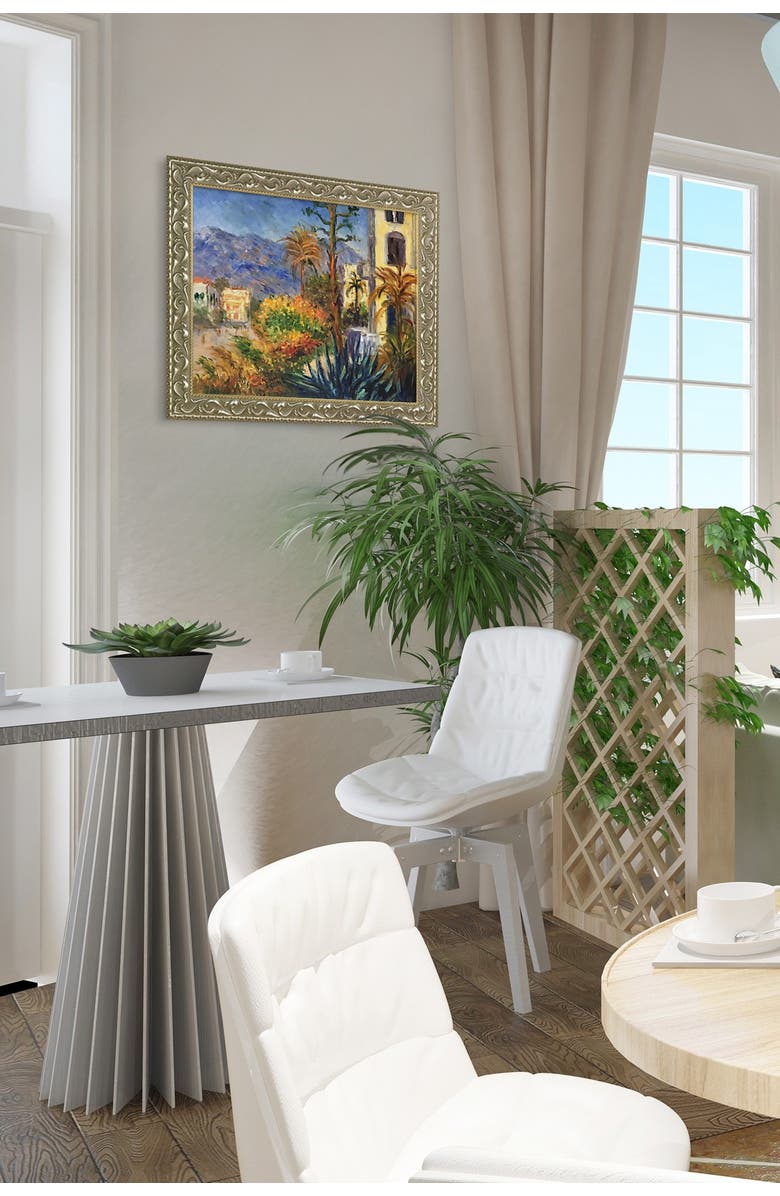 OVERSTOCK ART Villas at Bordighera by Claude Monet Framed Hand Painted Oil Reproduction - 25.5" x 29.5", Alternate, color,