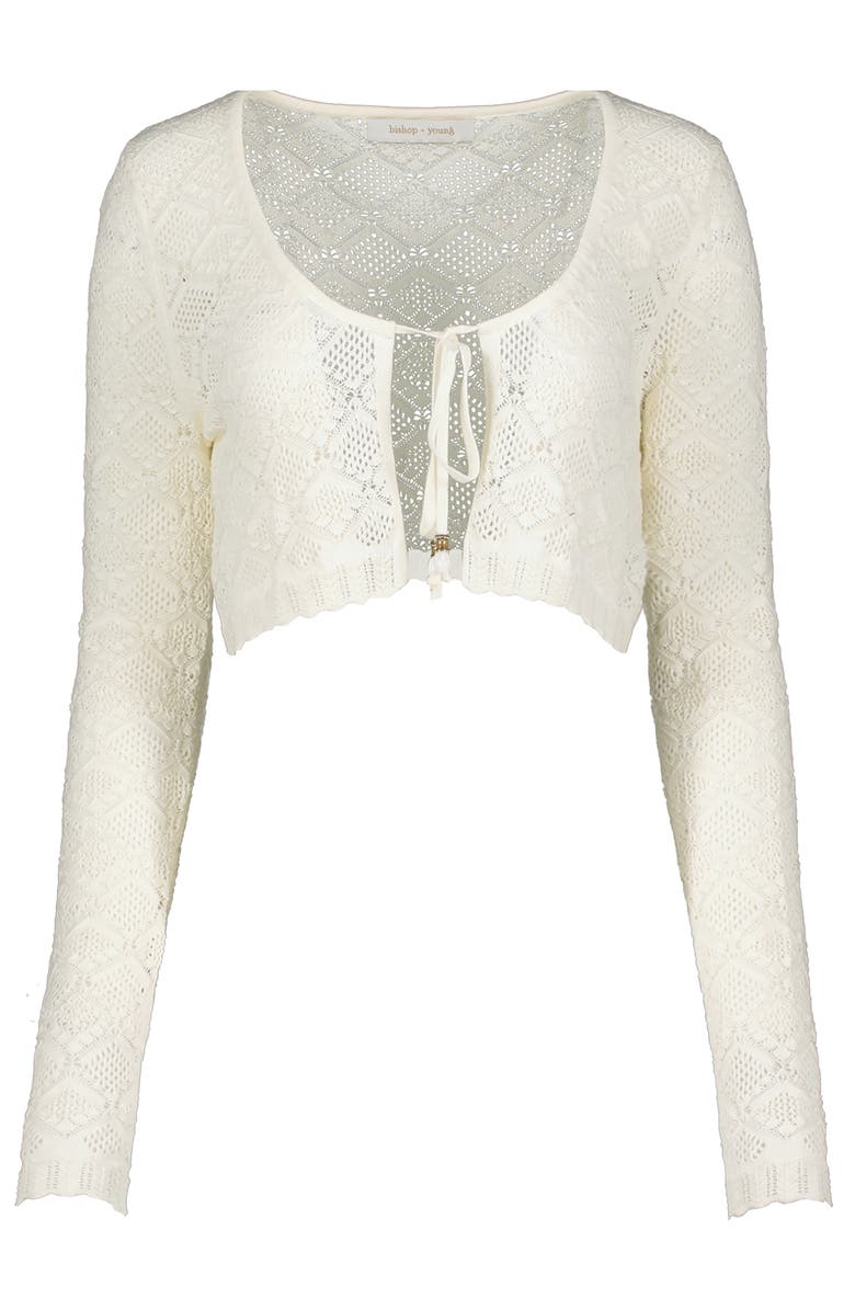 Bishop + Young Monet Long Sleeve Cardigan, Alternate, color, Ivory