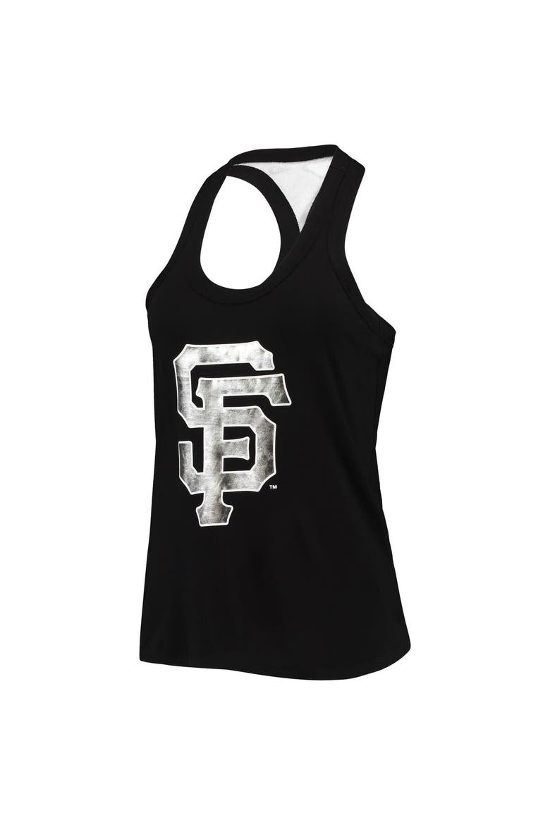 Women's The Wild Collective Black San Francisco Giants Tonal Athleisure Racerback Tank Top, Alternate, color, Black