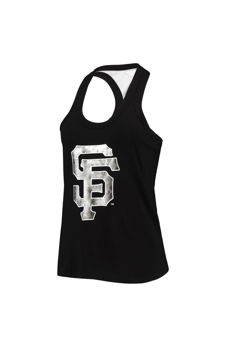 THE WILD COLLECTIVE Women's The Wild Collective Black San Francisco Giants Tonal Athleisure Racerback Tank Top, Alternate, color, Black