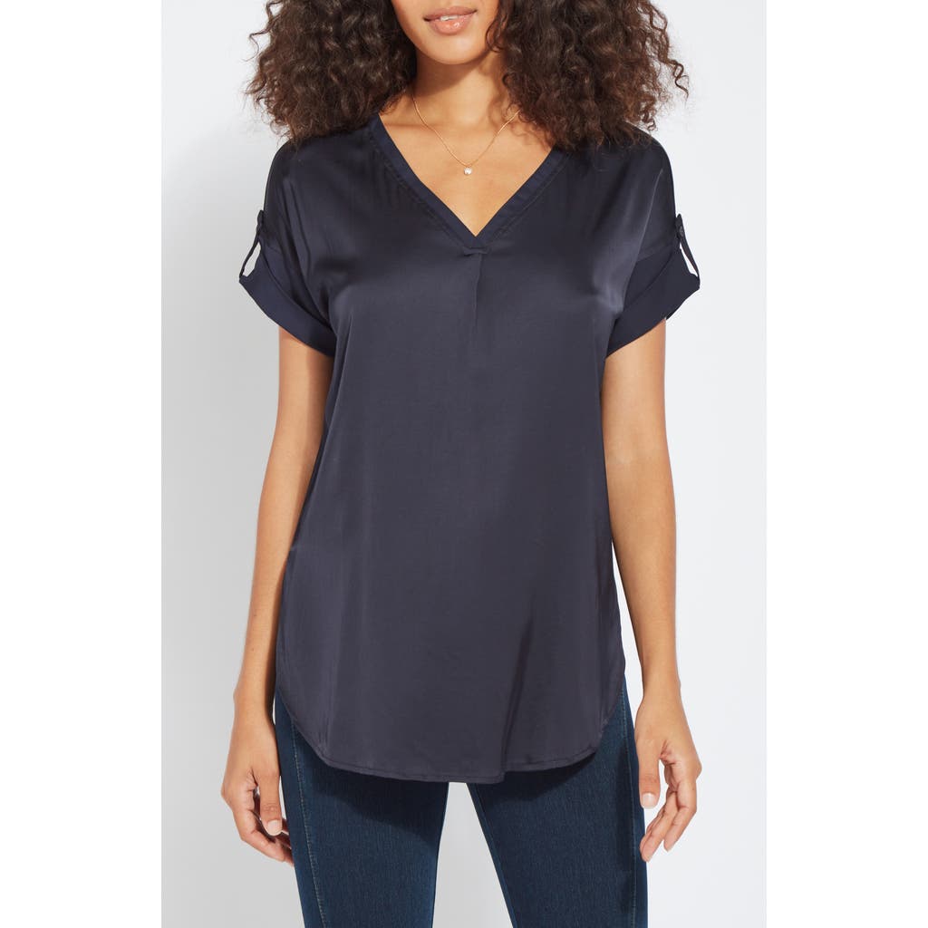 Lyssé Lysse Santorini V-neck Top In Blue