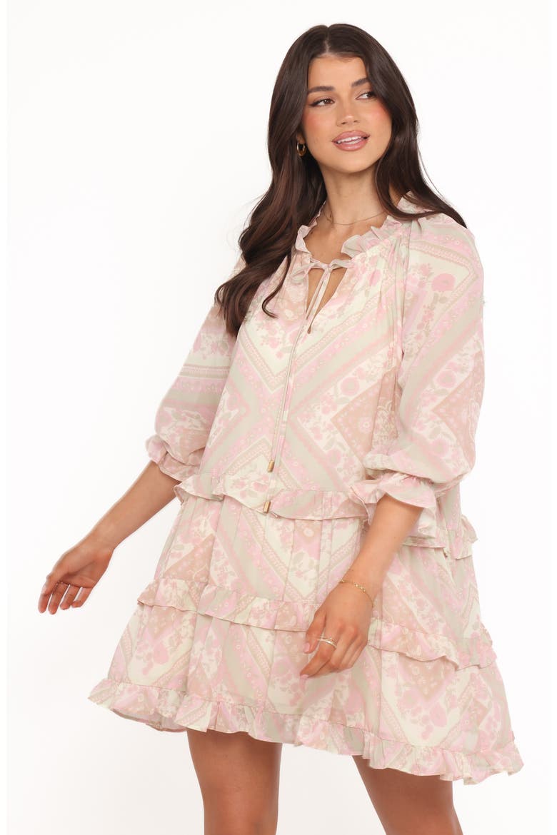 Hawken Floral Tiered Minidress, Alternate, color, SAGE PAISLEY