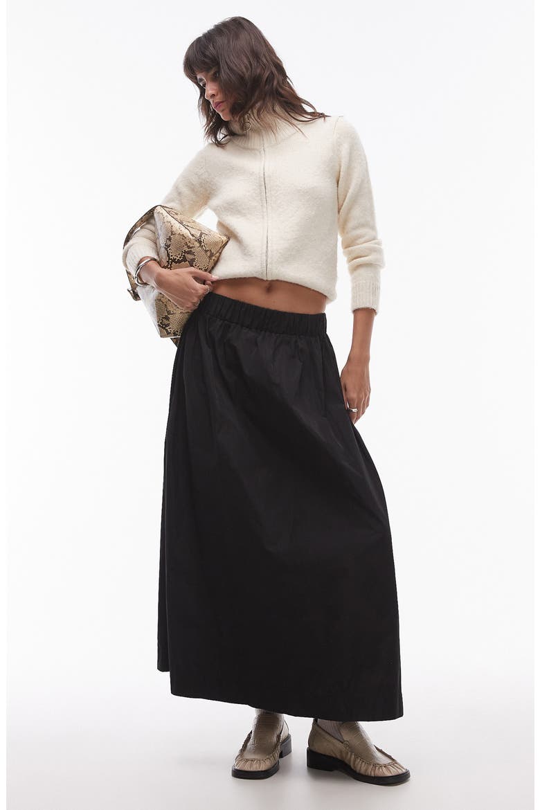 Techy Maxi Skirt, Main, color, BLACK