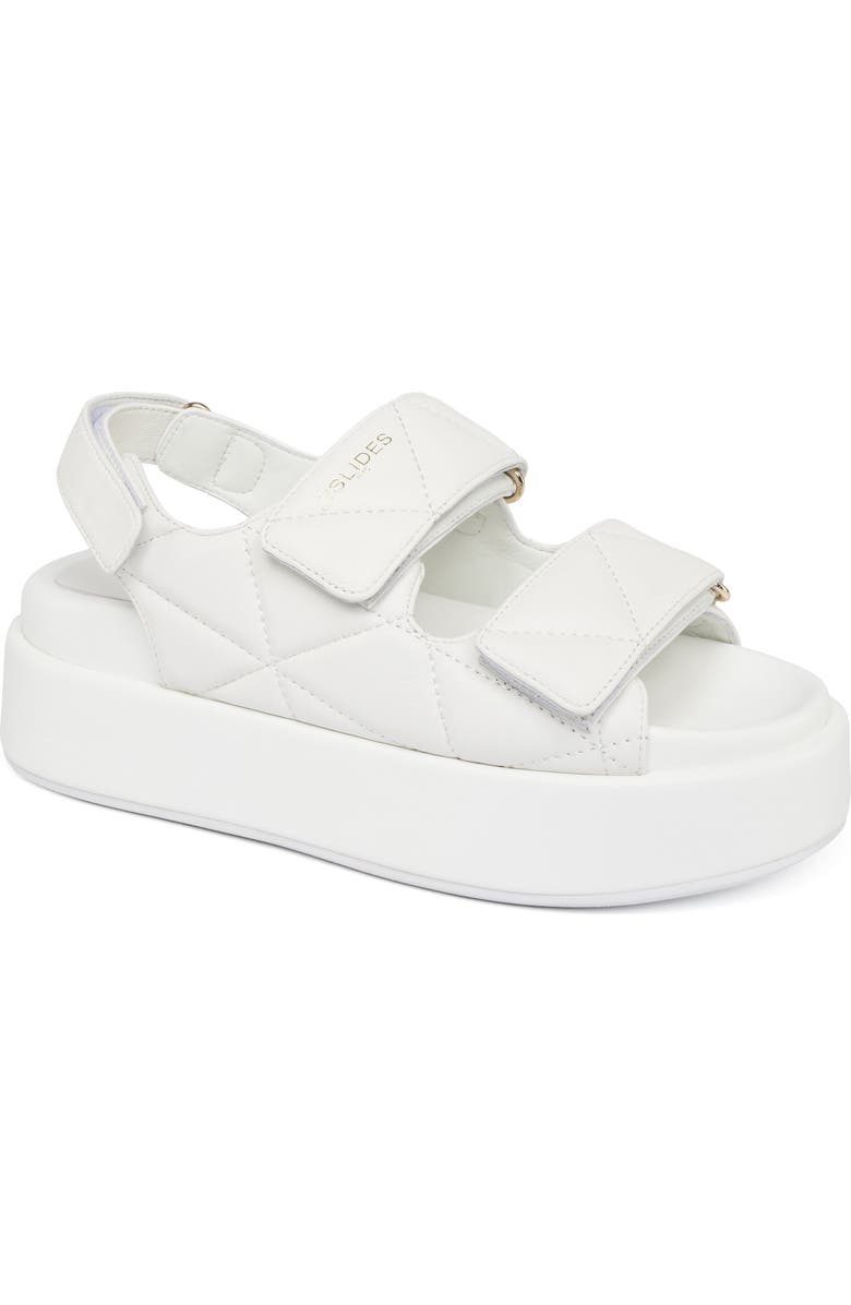 JSlides Footwear Yolanda Leather Slingback Sandal, Main, color, White