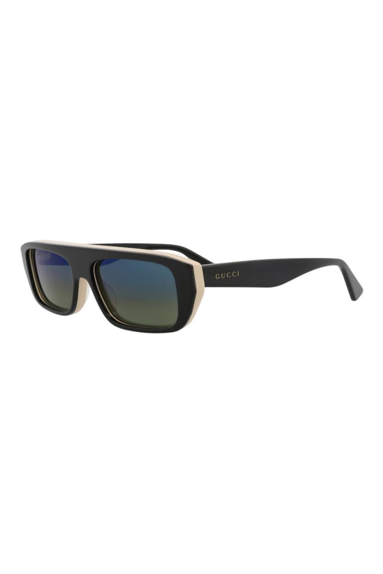 GG1617S Blue 54mm Square Sunglasses, Alternate, color, BLACK BLACK BLUE